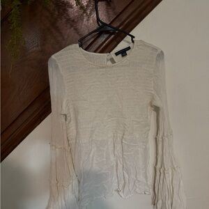 American Eagle Outfitters Cream Blouse